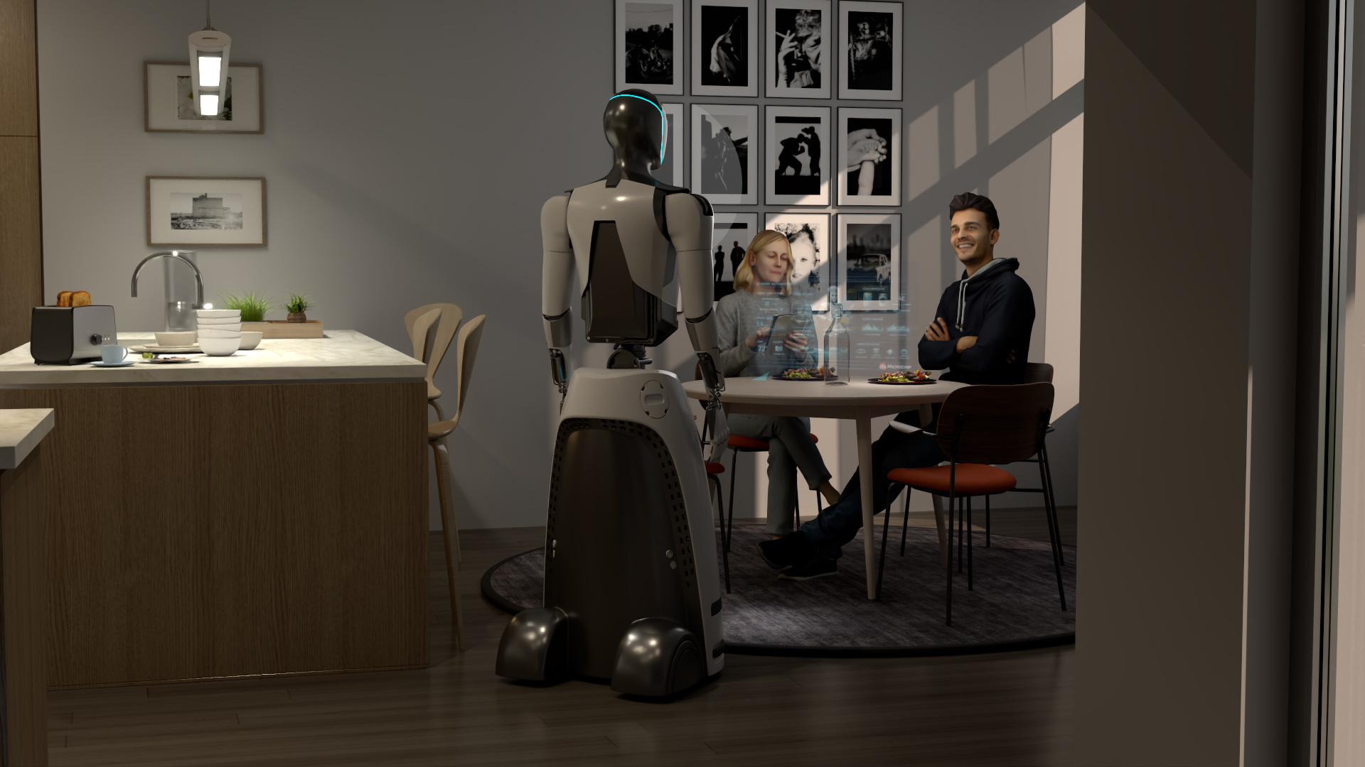 3D industrial visualization of an autonomous delivery robot