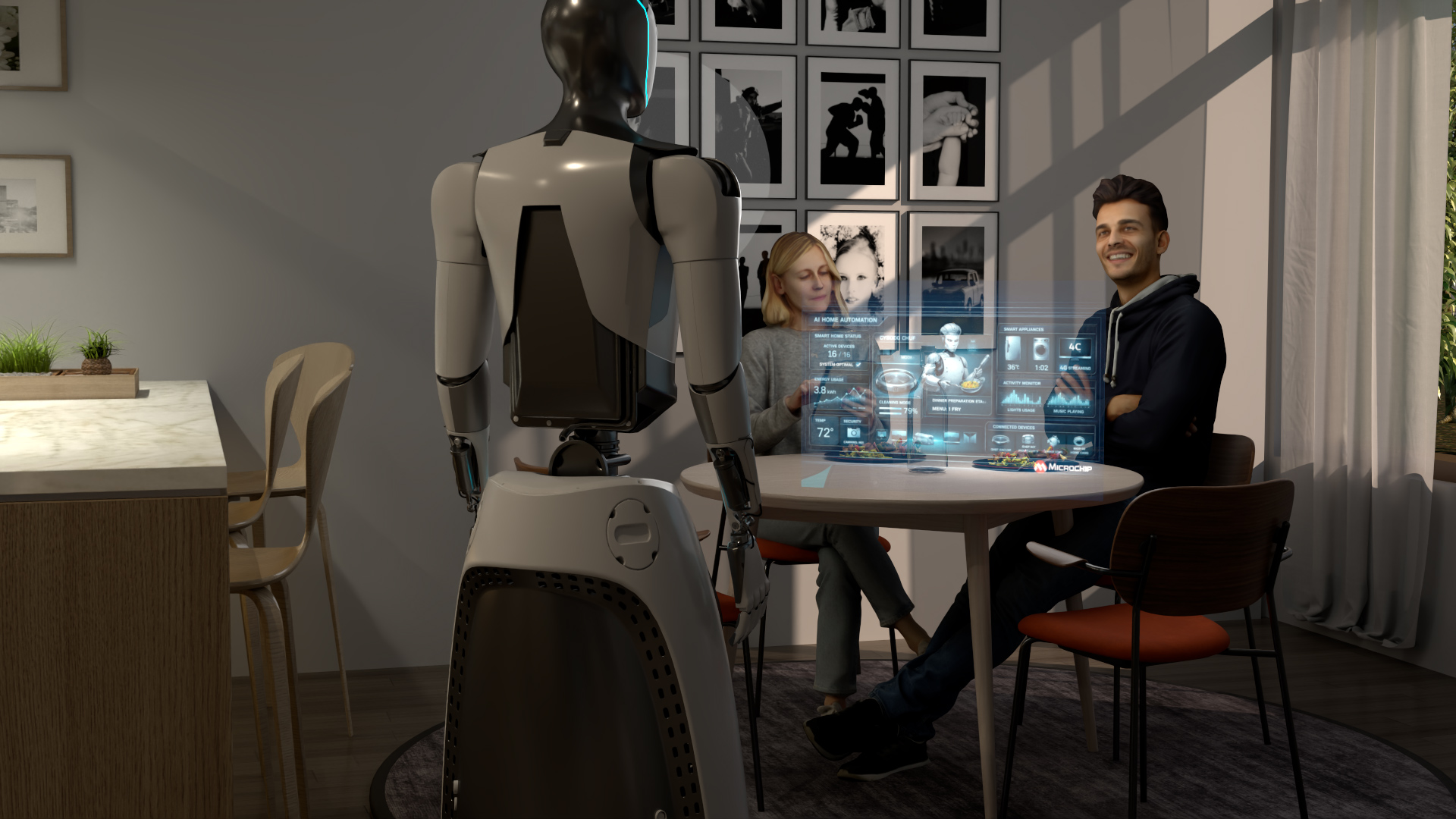 3D industrial visualization of an autonomous delivery robot