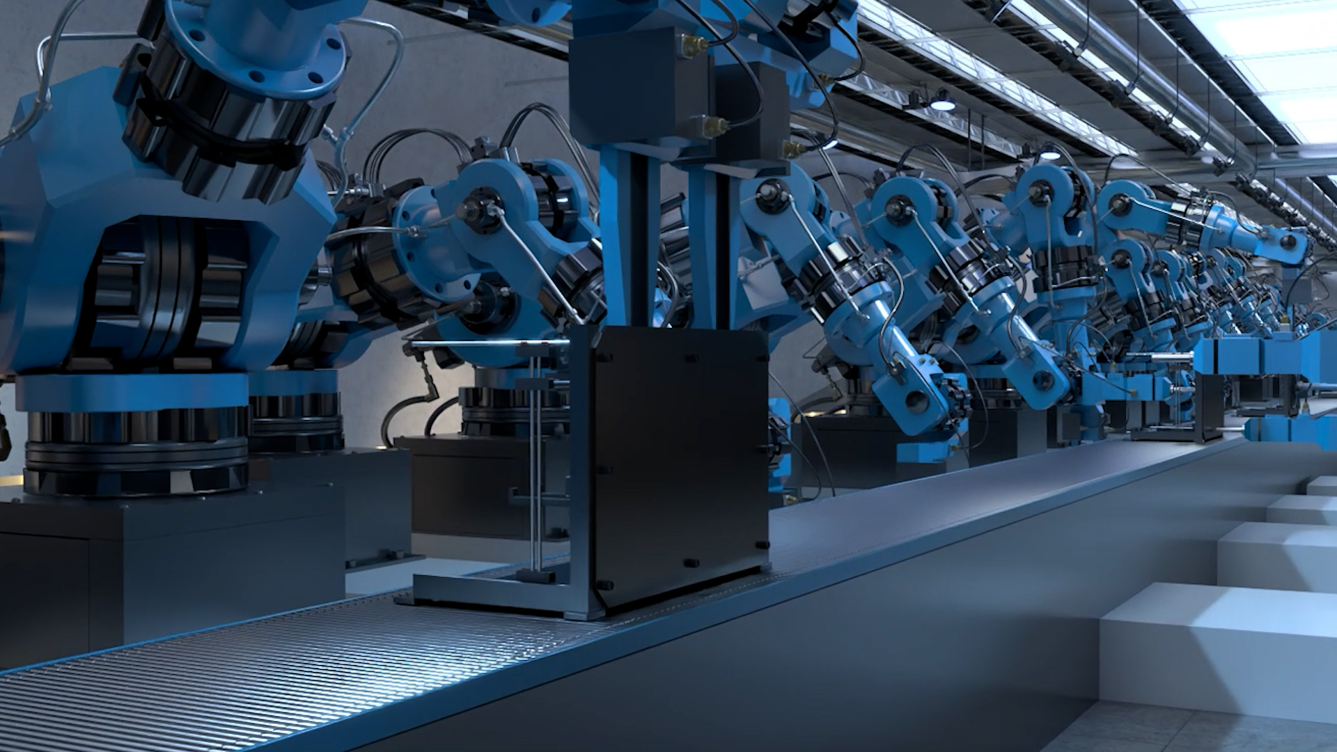 3D industrial visualization of an autonomous delivery robot